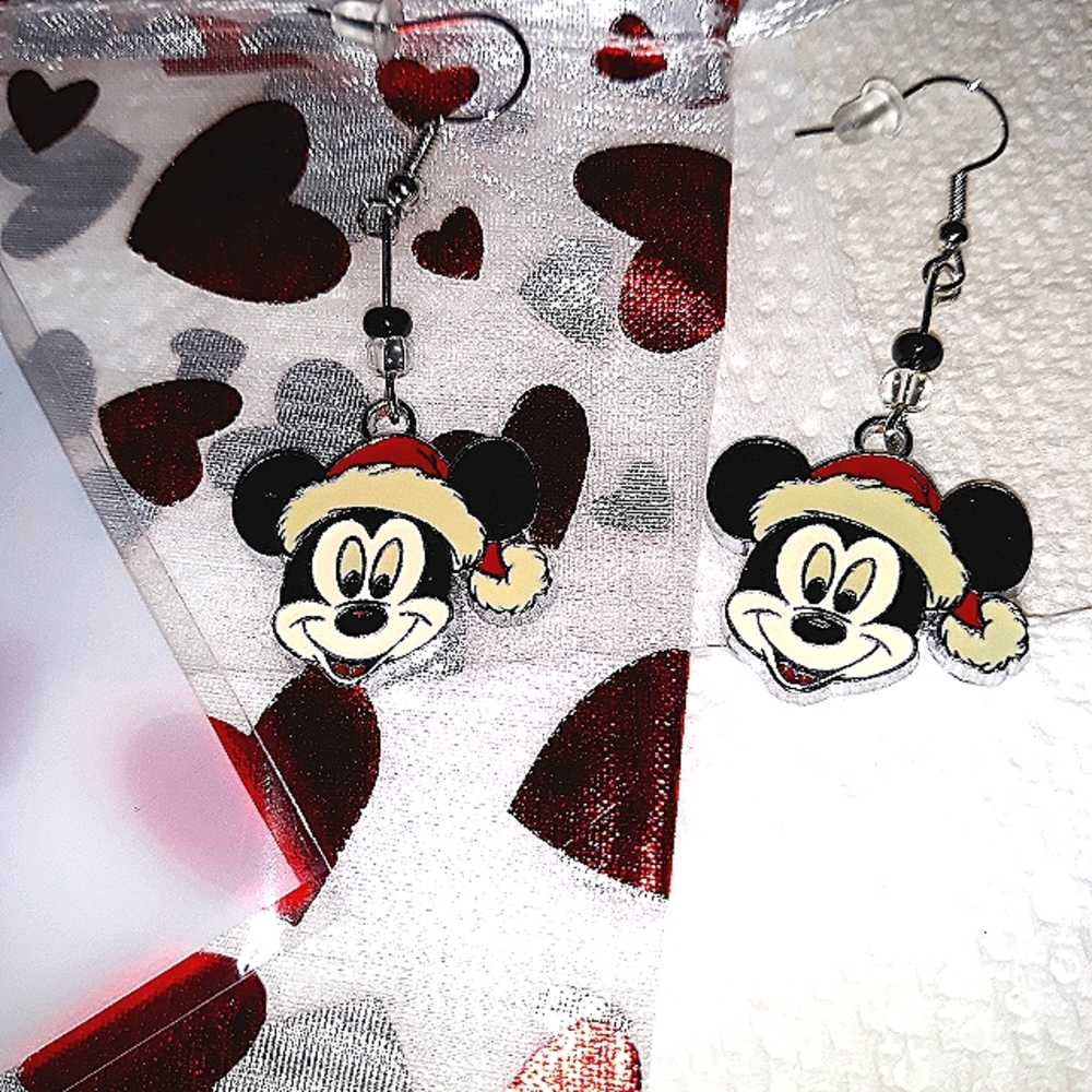 NEW IN BOX Cartoon Mouse Dangle statement earrings